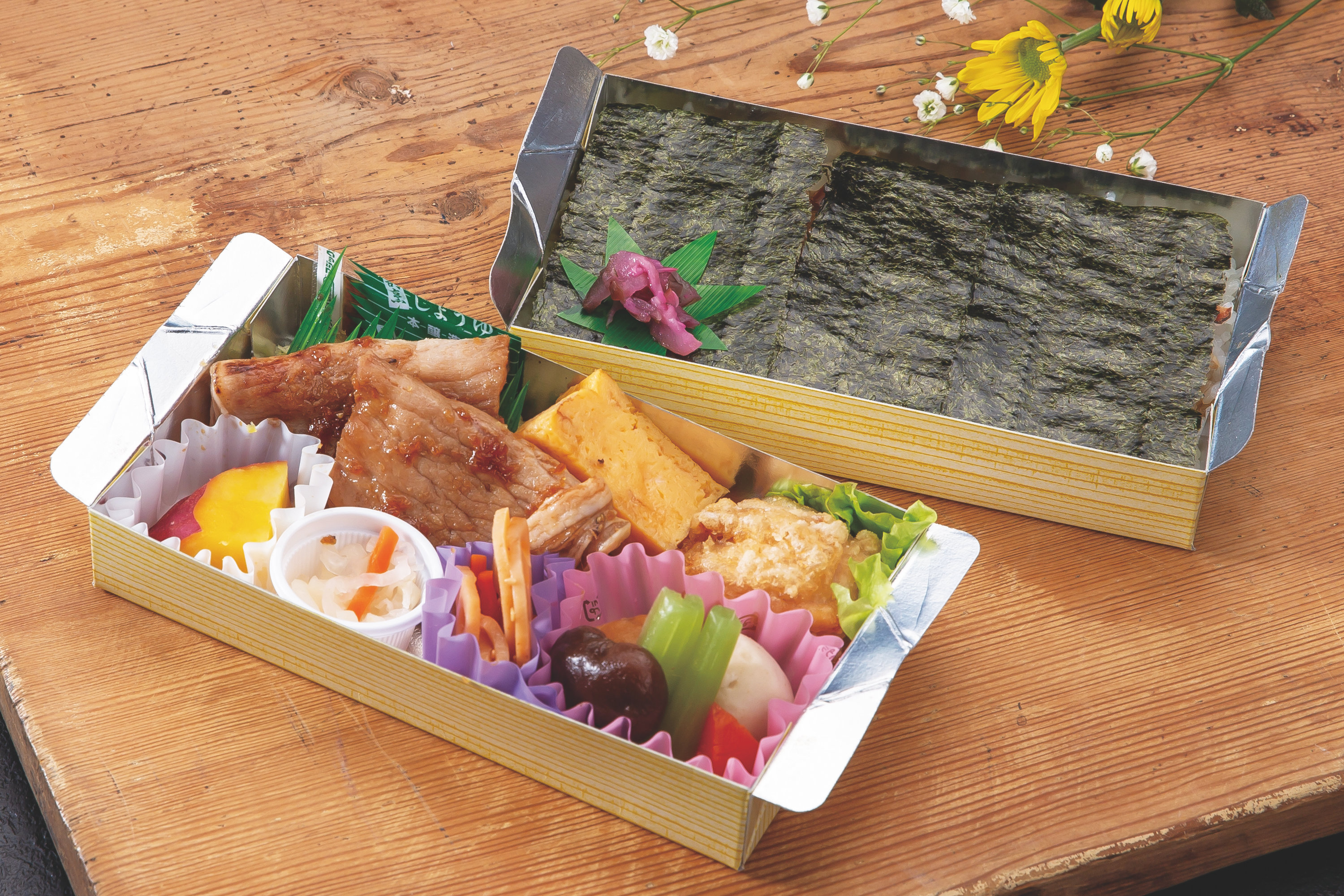 豚ロース生姜焼きの２段弁当